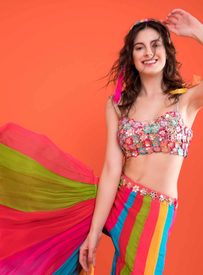 Jester sharara in multicolour