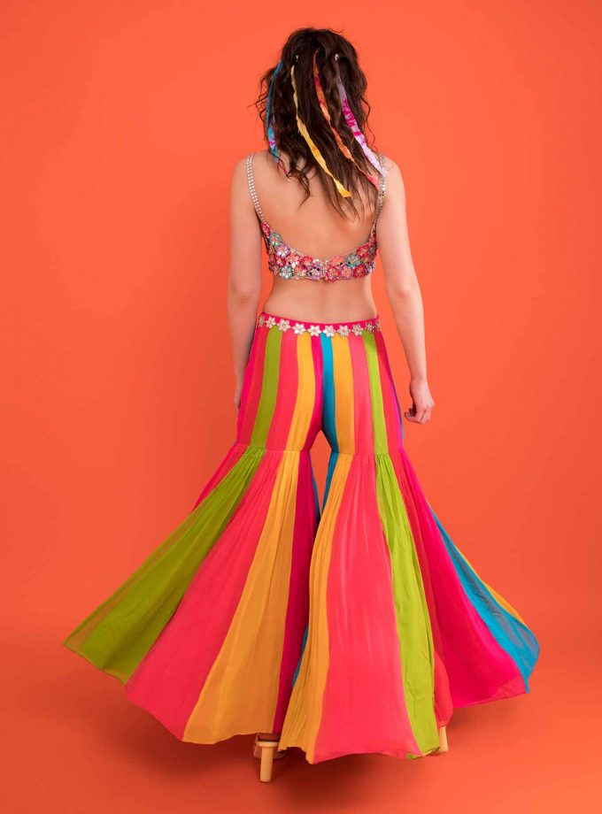 Jester sharara in multicolour