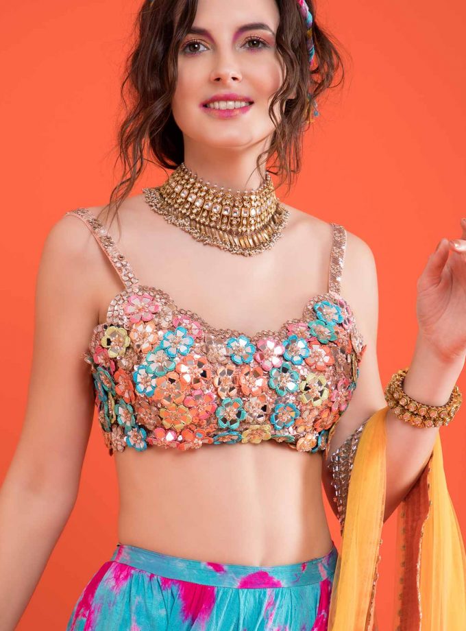 6 layered tiered gypsy lehenga