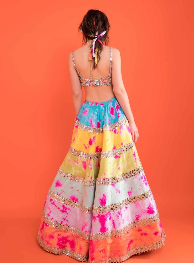 6 layered tiered gypsy lehenga