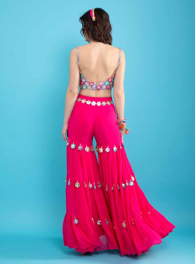 Sharara choli stole