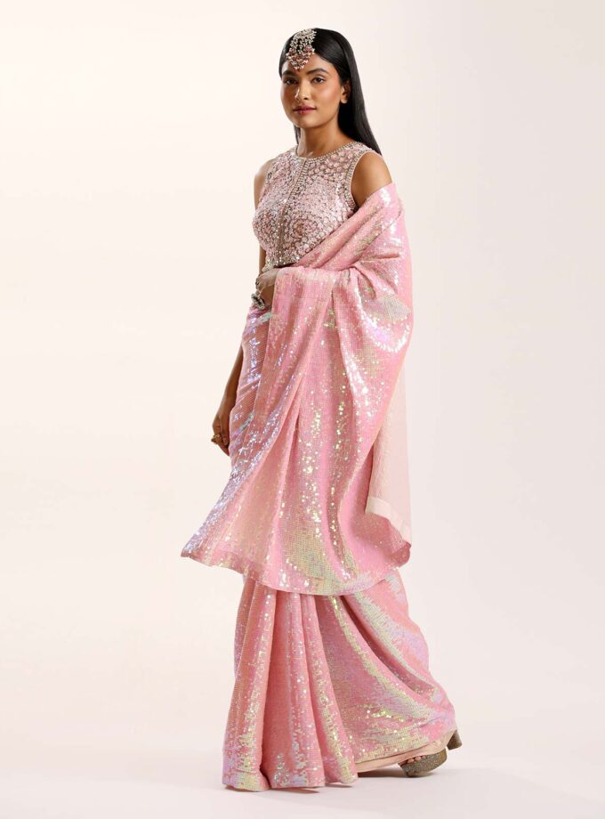 Rainbow Pink Sari
