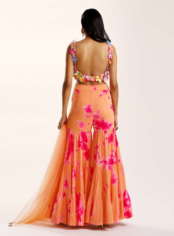 Orange & fuchsia gypsy sharara