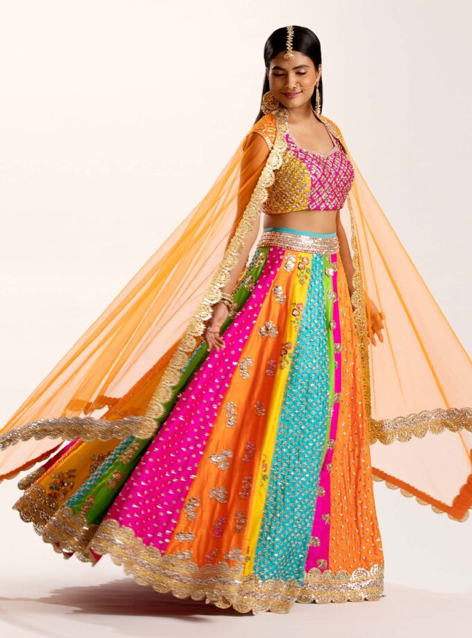 The Solid Rainbow lehenga