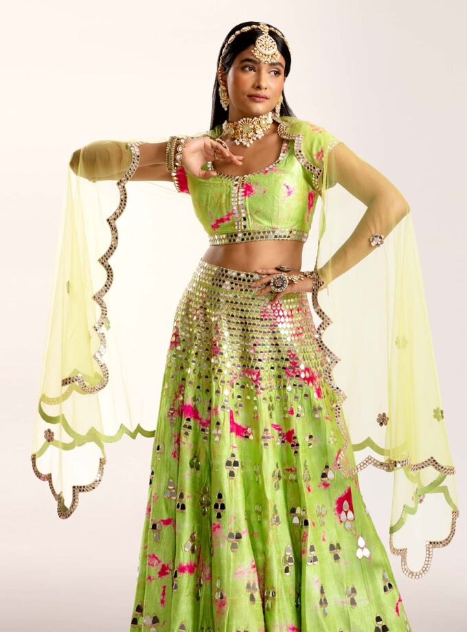 Lime & fuchsia falling drops