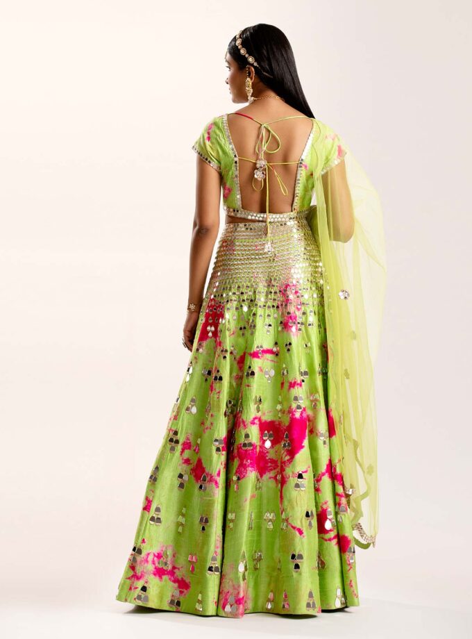 Lime & fuchsia falling drops