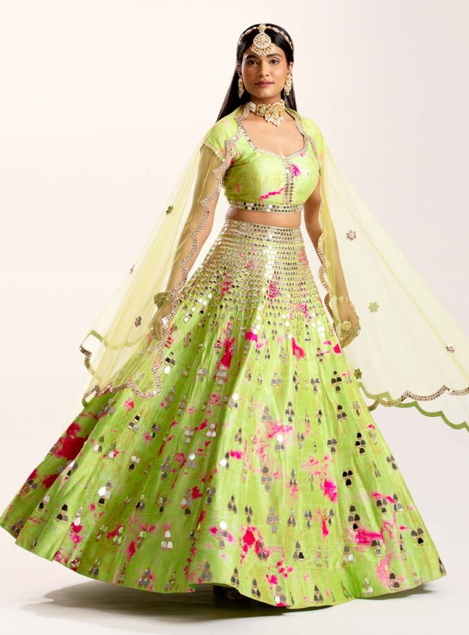 Lime & fuchsia falling drops