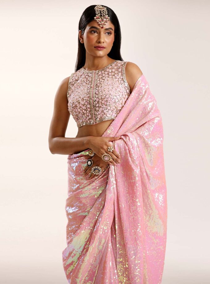 Rainbow Pink Sari