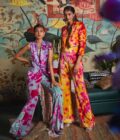 Aqua & pink pant suit