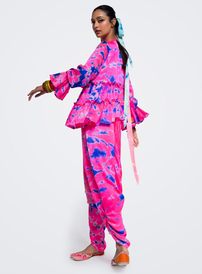 Hot Pink Frill Camisole & Harrem Pants