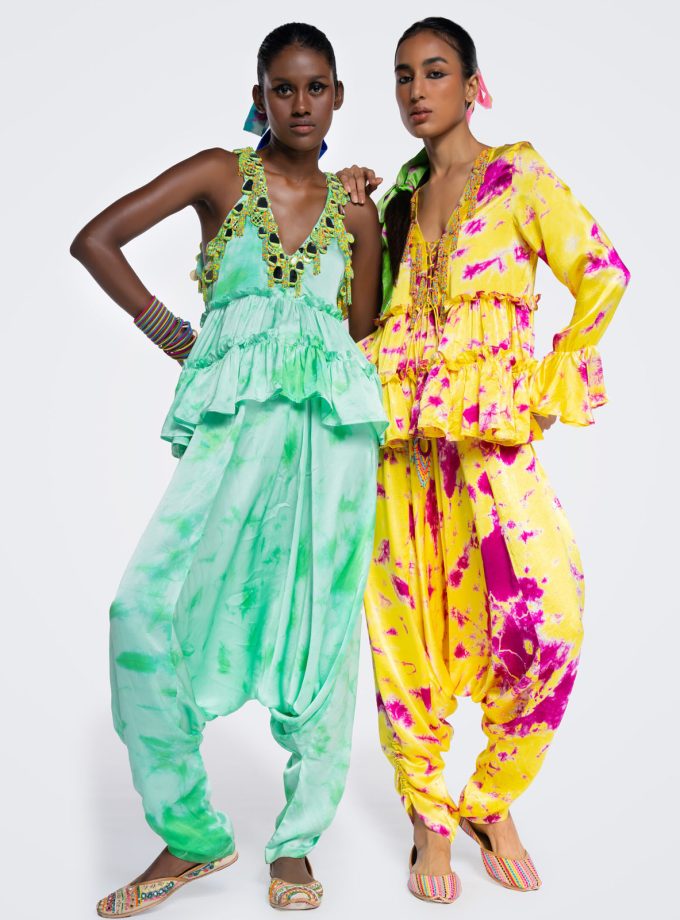 Sunflower Yellow Frill Camisole & Harrem Pants