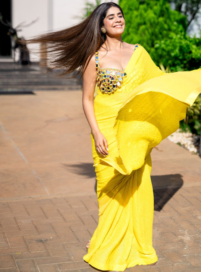 Mehal in the Sunshine sari